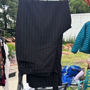 Black Pinstripe Pants